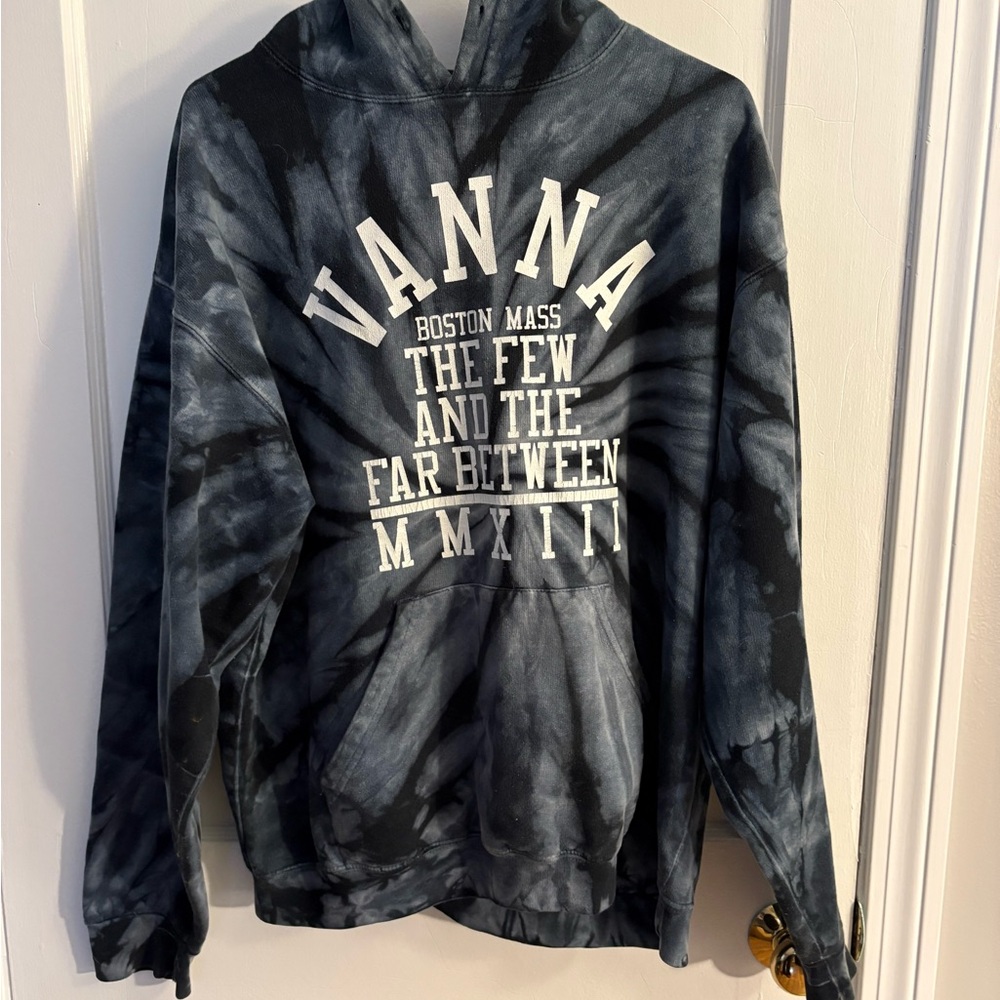 Vanna Band Hoodie - gray blue tie dye